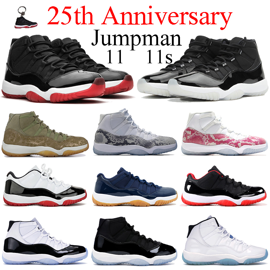

Top quality Jumpman 11s 11 25th Anniversary men basketball shoes concord 45 bred space jam Low Snake Navy cool grey women sneakers trainers, 19.low midnight navy