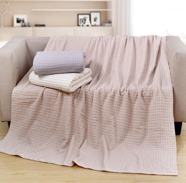 

New 100% Cotton Woven Waffle blanket Soft Bed Throw Blankets For Summer Adults Sofa Blanket 150X200CM1