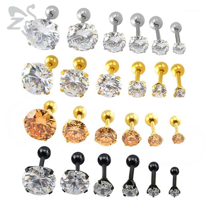

Steel Earrings Round Cubic Zirconia Ear Studs Small Stainless Steel Cartilage Earring for Women Girls Stud Earrings1