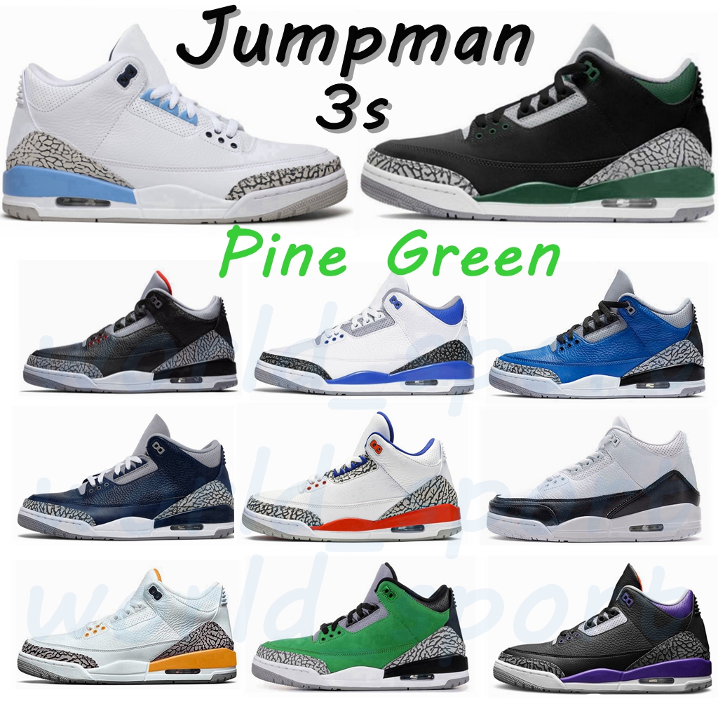 

Top Quality Jumpman 3s Basketball Shoes 3 Midnight Navy Racer Blue Fragment Court Purple Cool Grey UNC Tinker Mens Sports Trainers Sneakers with TAG+ball+keychain, Box