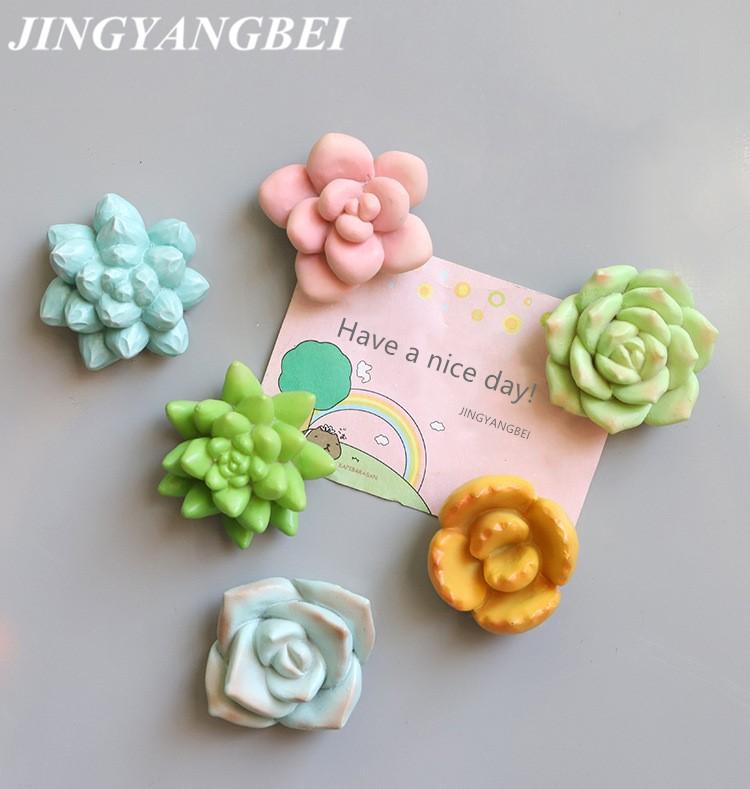 

Resin Fridge Magnets Artificial succulent plants Bonsai set fake Flower vase Souvenir Blackboard Magnetic Stickers