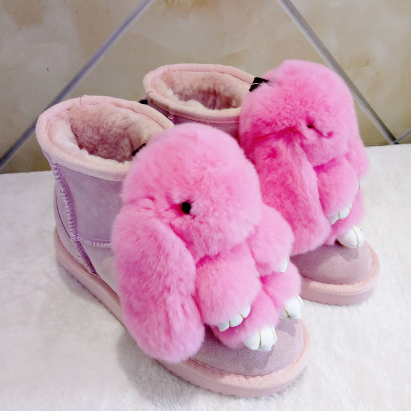 

2020 Winter Station New Hand-studded Tube Snow Cotton Boots Women's Leather Shoes Tide Europe and United States Fla 657h