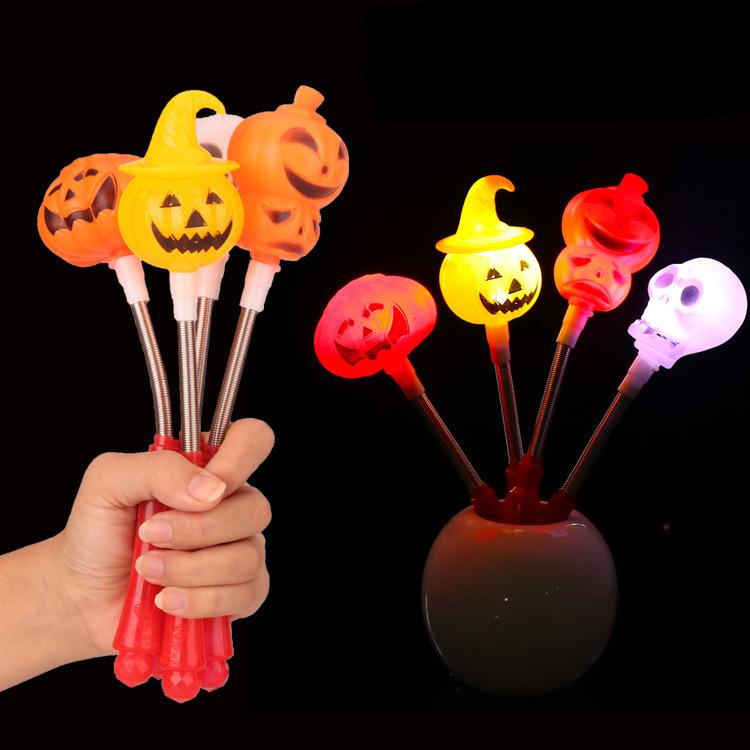 

Pumpkin Halloween spring flashstick children's prop LED luminescent toy plastic hand lamp halloween led