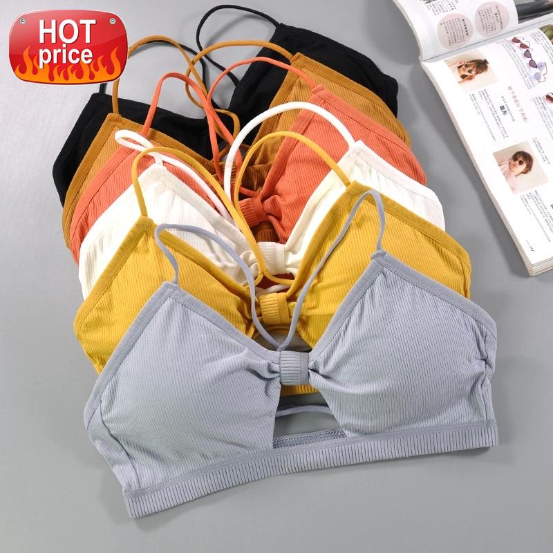 

Gym Bra Sports Tops Cross Women Backless Bra For Fitness Yoga Sportswear Padded Underwear Workout High Elastic Free Size Tops #mR64, White