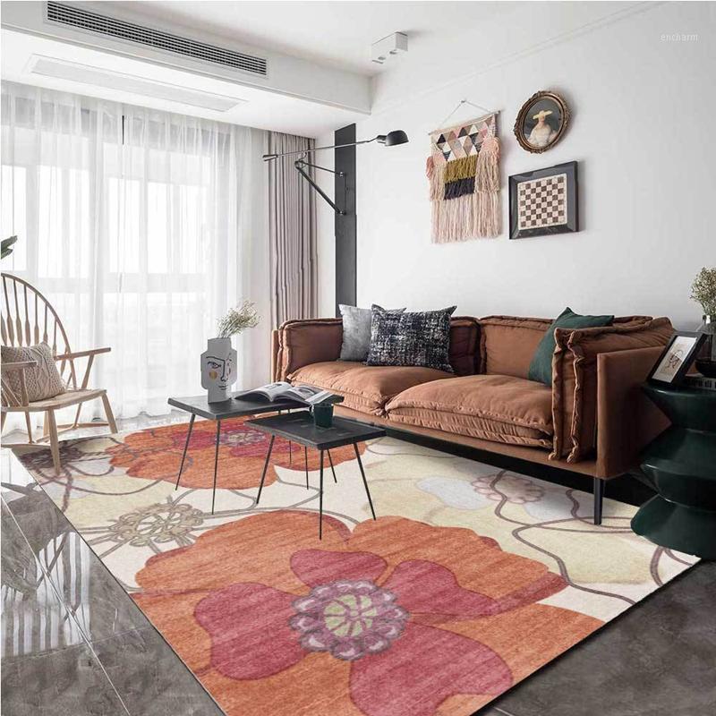 

Abstract Big Flower Art Carpet Living Room Bedroom Bedside Large Area Rugs American Style Kitchen Anti-Slip Kids Play Floor Mats1, Carpet1