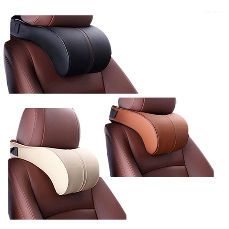 

Leather Auto Car Neck Pillow Memory Foam Pillows Neck Rest Seat Headrest Cushion Pad1