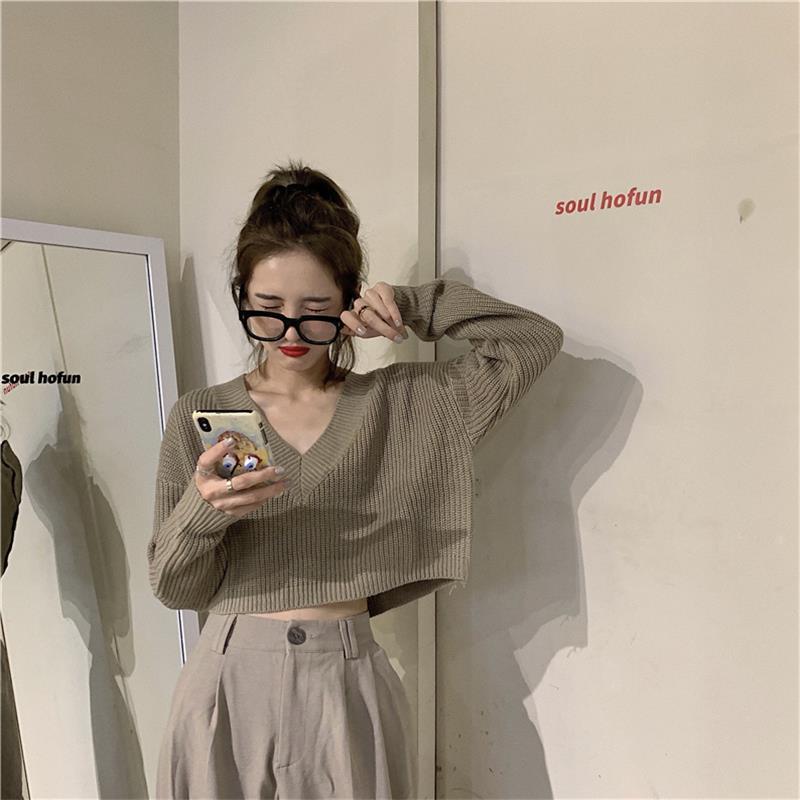

Female Korean Harajuku Loose Casual Ins Sweater Women's Sweaters Japanese Kawaii Ulzzang Vintage Cute Clothing For Women, Black
