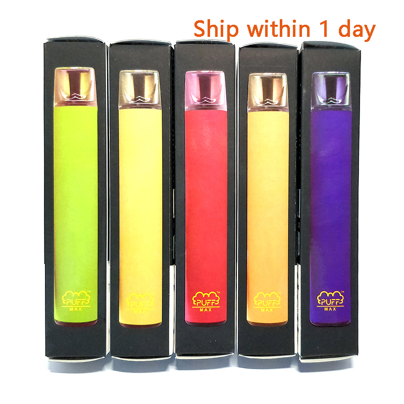 

Puff Max 2000 puffs Disposable Vape Pen Devices Prefilled e cigarette Vapor Bar Direct Draw System Device Cartridge Pods Vaporizer