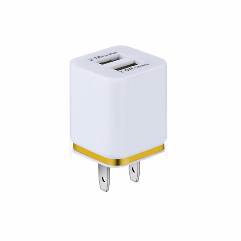 

2.1A Fast Charging Dual USB Charger Universal Travel EU/US Plug Adapter Portable Wall Mobile Phone Charger DHL300x