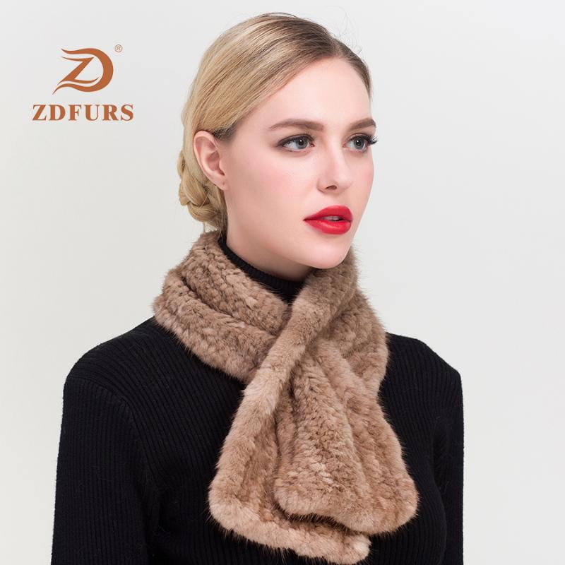 

ZDFURS* Hot sale Real Scarf Women Natural Scarves Quality Unisex Genuine Knitted Shawl scarves