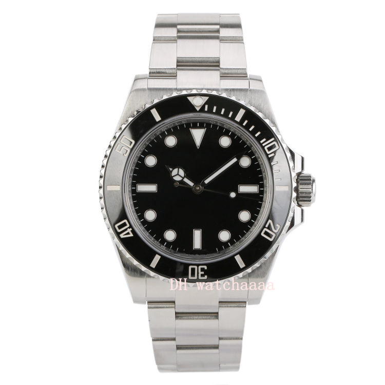 

2021 41mm black stainless steel and ceramic watch without date display 124060 automatic men's watch, 2813