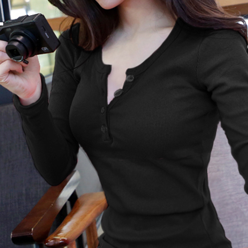 

New Outono 2021 Inverno Blusa Redonda Para Topos Kpop Coreano Mulher Ada1 9M8E, Pink.