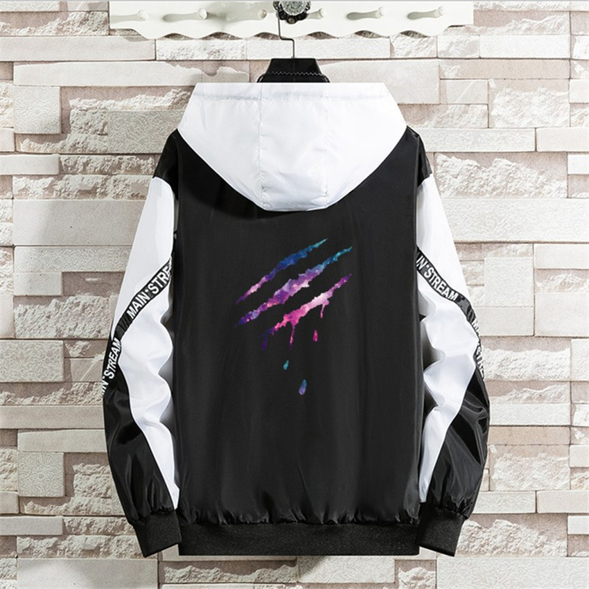 

2021 New Men Fashion Hip Windbreaker Jacket Mens Women Harajuku Hooded Coat Male Clothing DEP0