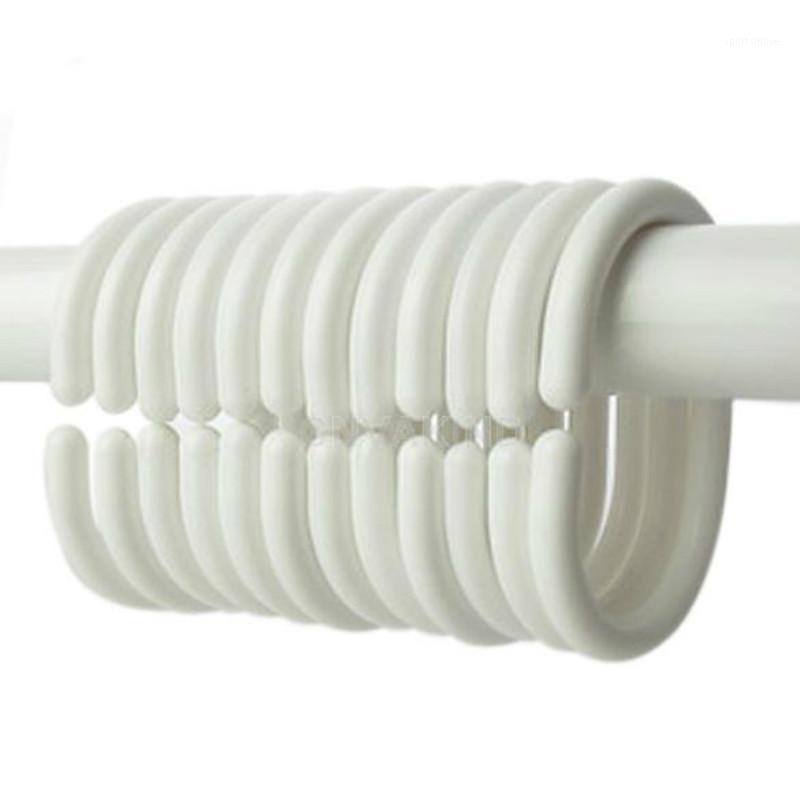 

12pcs/Set Pactical Practical Shower Curtain Hook Hanger Ring Bath Drape Loop Clip Glide Convenient Replacement Bathroom Accessor1