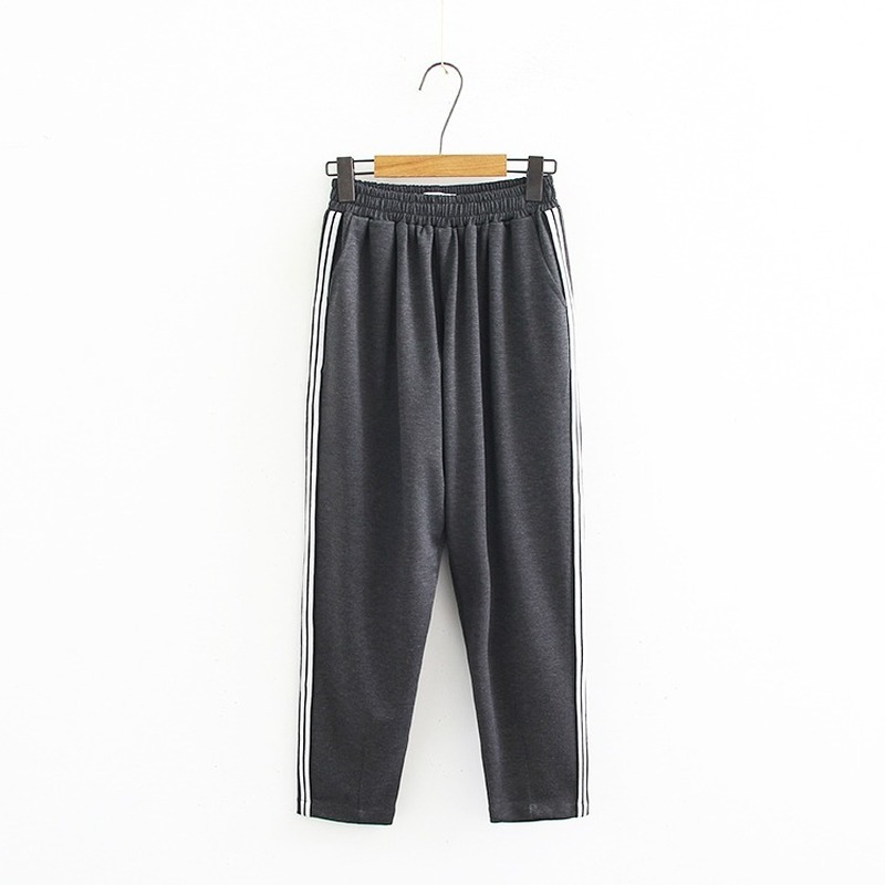 

Size Xl-4xl Plus Waistline Elastic Women's Side Casual Stripper in Straight Line Ankle Lc4a, Blue