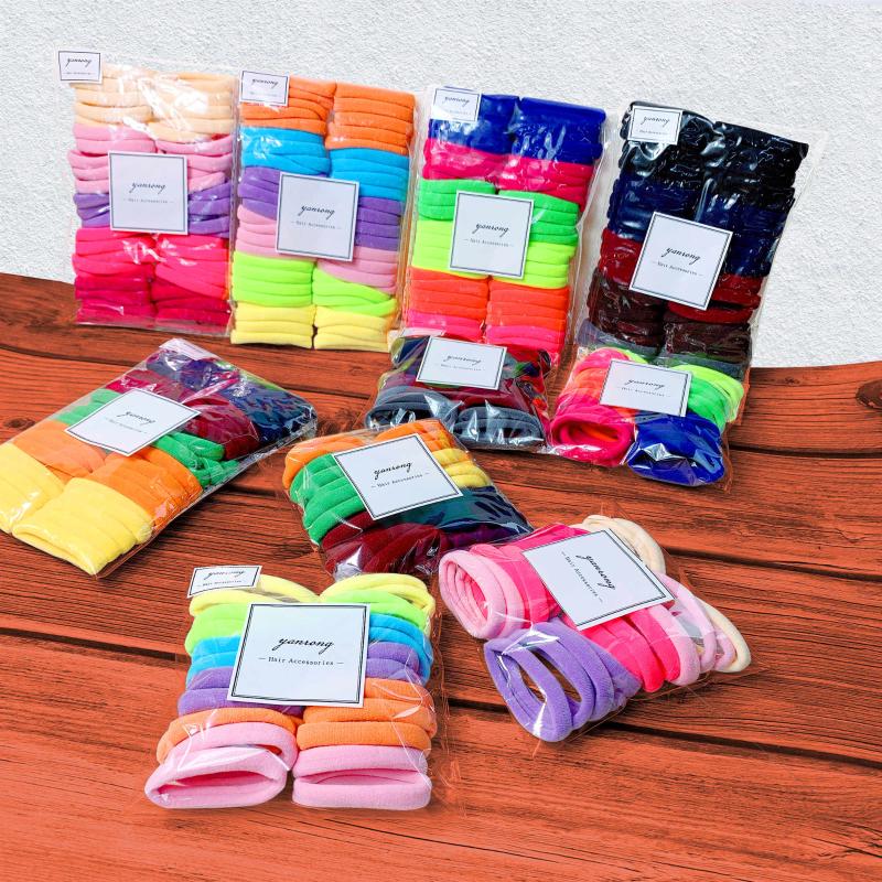 

25/50PCS Yanrong Elastic Hair Tie For Women 4CM Hair Bands Fashion Candy colors Ponytail Holder Rubber Bands Accessories