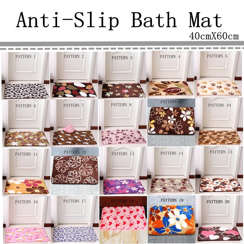 

Free Shipping 40cmX60cm Bath Mat Chair Cushion 20Patterns Floor Carpet Home Decor Doormat Absorbent Non-Slip Prayer Mats