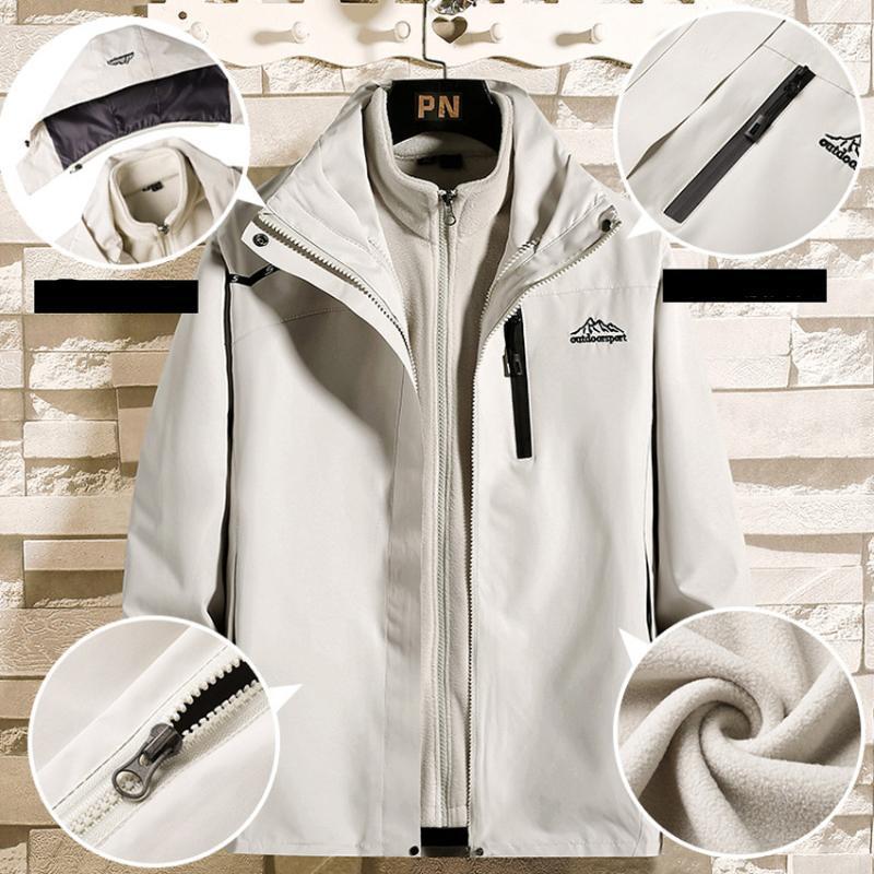 

Mountainskin Winter Men Women's Hiking Thick Jackets Outdoor Windproof Breathable Thermal Climbing Windbreaker VA8241, Men black jacket