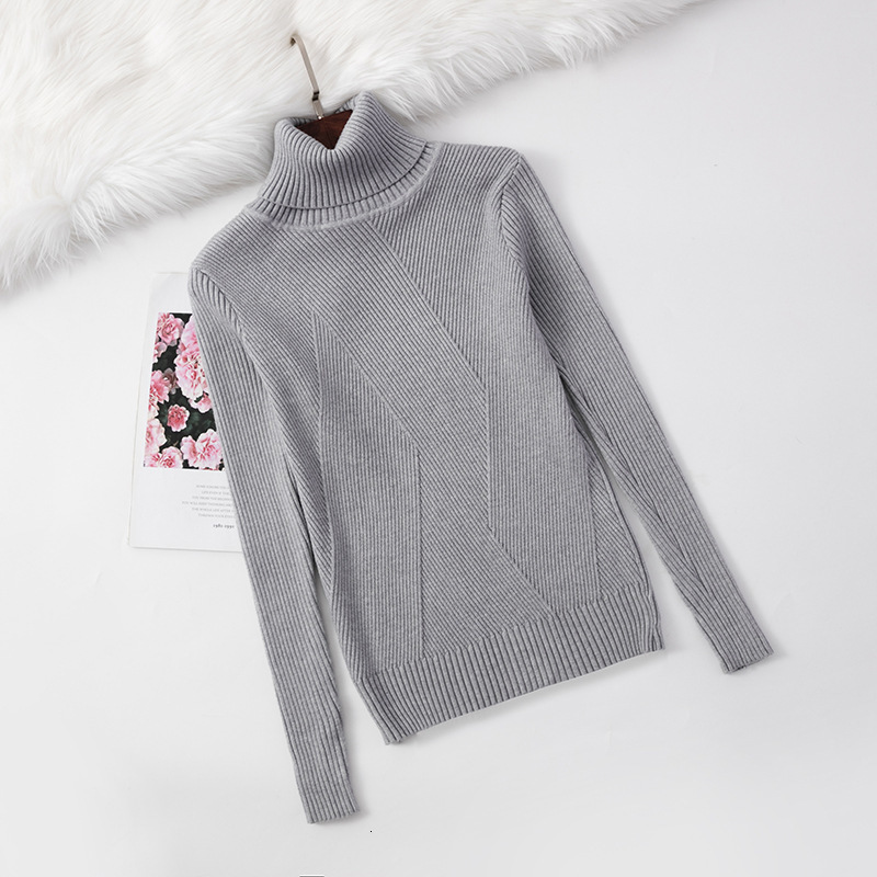 

2021 New Chic Autumn Winter Thick Pullovers Women Long Sleeve Casual Warm Basic Turtleneck Sweater Female Knit Jumpers Top Gb9q, Yellow