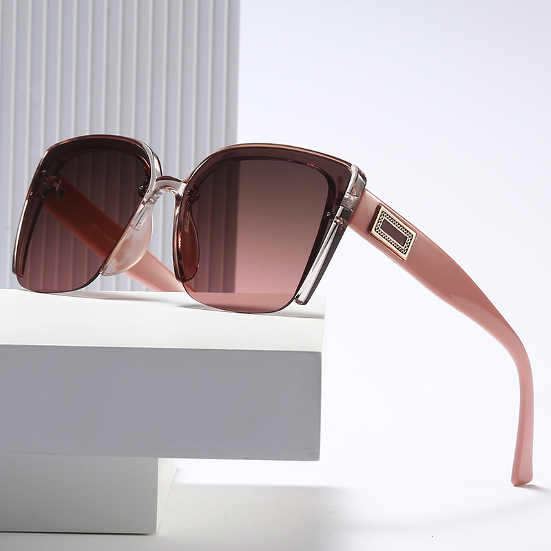 

New 2021 Women Brand Luxury Designer Large Square Dimensions Women's Sunglasses Will See Uv400 Style Frame 32213 98mz