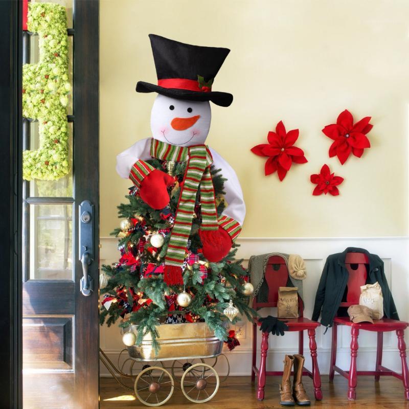 

1pc New Christmas Snowman Top Decoration of Christmas Tree New Year Party Ornaments For Home Hotel Market School High Quality1