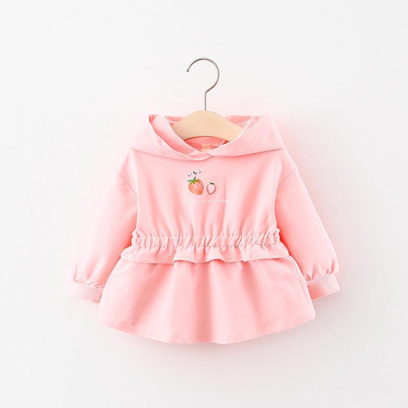 

Baby Girl Autumn Dress New Newborn Cute Princess Dress Toddler Hooded Party Outfits Stawberry Print Sweet Costumes1, Ah1533 purple