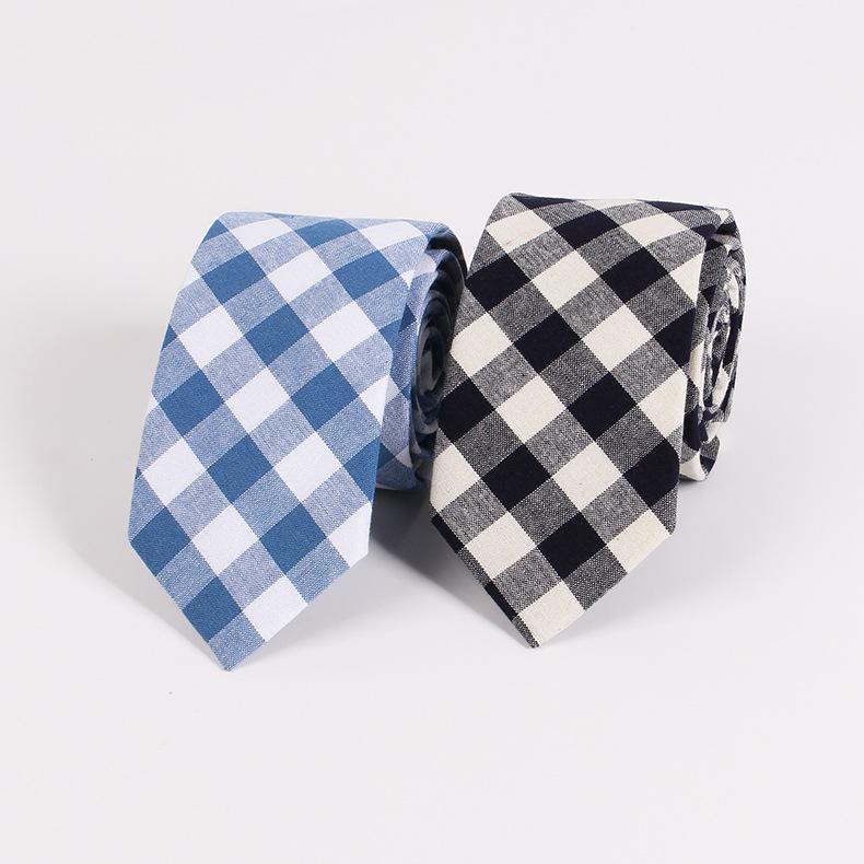 

Neck Ties 6.5cm Men's Suit Tie Cotton Bowknot For Men Classic Plaid Gravatas Slim Narrow Necktie