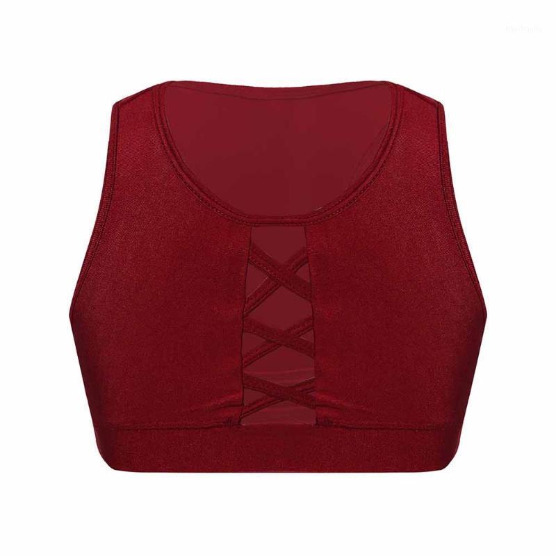 

YiZYiF Kids Bras Young Girls Underwear Teenage Training Crop Cotton Children Brassiere Tube Tops Breathable Anti-sweat Sportwear1, Burgundy