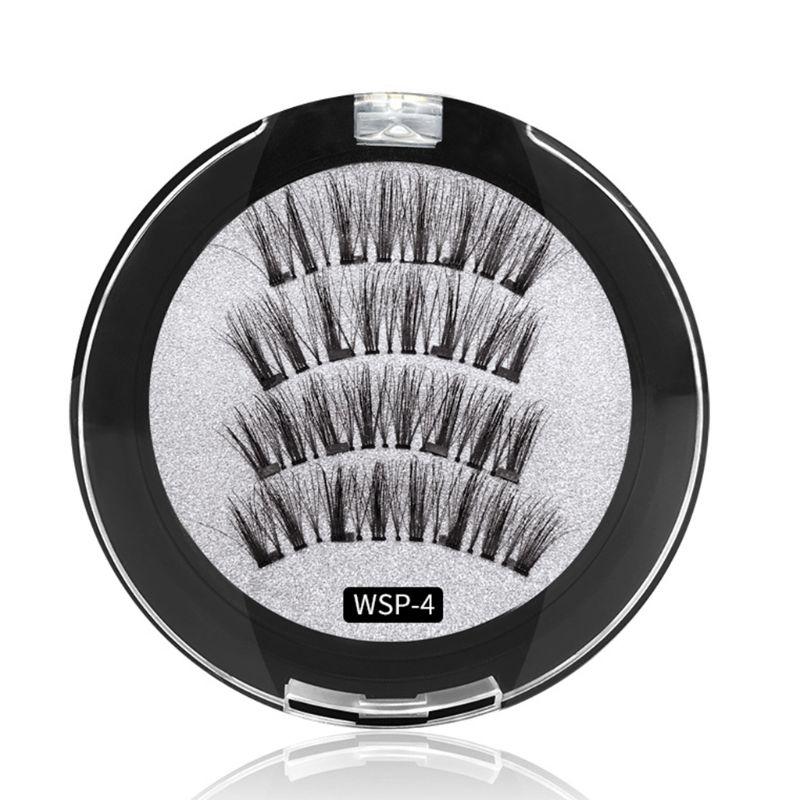 

3D Magnetic Eyelashes No Glue Reusable False Eye Lashes Extension Makeup Tool 449D