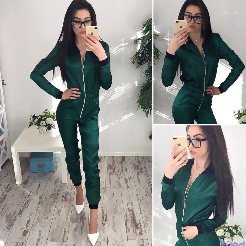 

Women Sportswear Running Sets Fitness Sport Suit Women Zipper Long Sleeve Suit Sportswear Winter Casual 2pcs Set1, Green