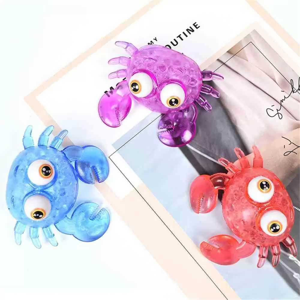 

Creative Cool Boys Girls Squeeze Frog TPR Big Eye Crocodile Whale Mega Jumbo Size Squishy Stressball Toys Squeezy Vent Ball Animal with Beads for Kids