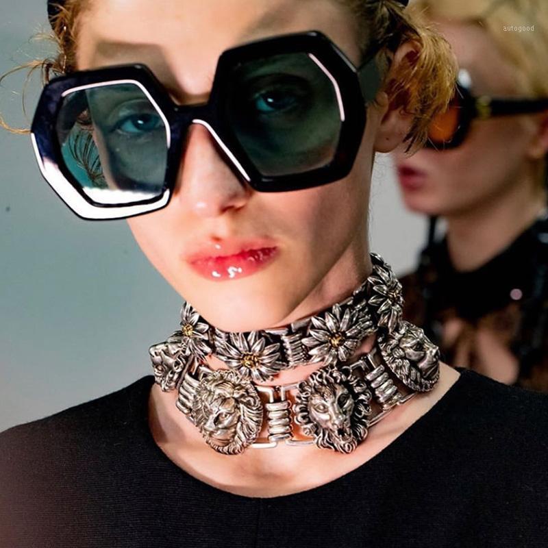 

Sunglasses 2021 Luxury Classic Vintage Women Brand Design Square Sunglass Hexagon Gradient Lens Female Polygon Sun Glasses Oculos 952451