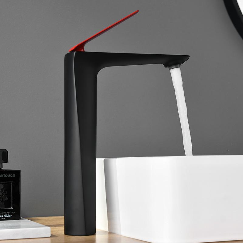 

Beiluode Basin Faucets Black Mixer Tap Bathroom Waterfall Faucet Hot And Cold Chrome Finish Brass Toilet Sink Water Taps MT2032