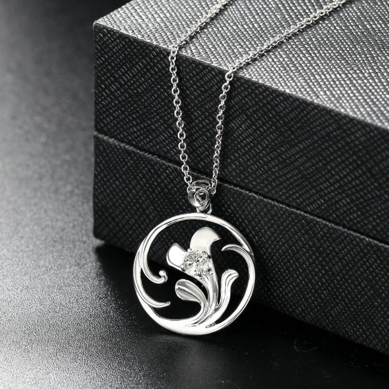 

Pendant Necklaces Aesthetic Flower Necklace For Women White Gold Choker Chain On Neck Accessories Trendy Birthday Gift Korean Jewelry N473