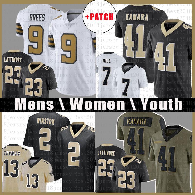 

2 Jameis Winston Alvin Kamara Football Jersey New Drew Brees Michael Thomas Taysom Hill Marshon Lattimore Cameron Orleanes Marquez Callaway Ian Book Payton Turner, Shengtu
