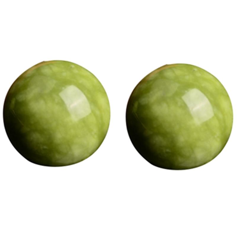 

New Sale 2PCS Marble Jade Baoding Chinese Health Stress Exercise Balls for Relaxation Relief Therapy Hand Care Tool