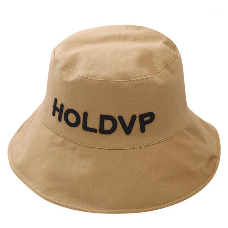 

Cloches Unisex Man And Woman Cap YFM696 HOLDVP Letter Embroidery Sunscreen Hats Bohemia Fresh Sweet Vintage Bucket Fisherman Hat#C451, Black