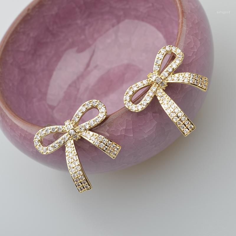 

Dangle & Chandelier SANJURY Sparkling Zircon Drop Earrings For Women Luxury Bow Girl Romantic Style Wedding Engagement Party Jewelry1