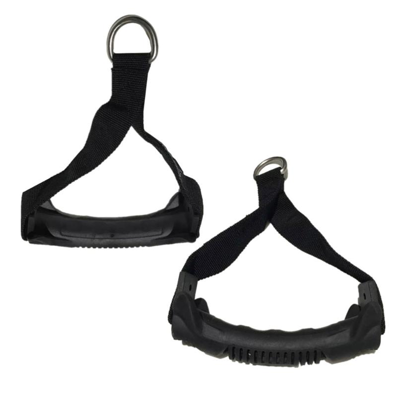 

2pcs Rope Handle D Ringdown Black Strap Handle for Training Fitness