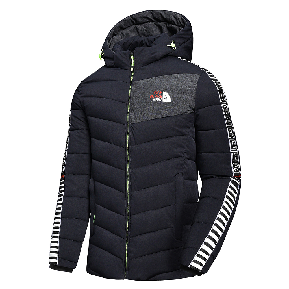 

Mens 2020 Autumn Winter New Casual Thick Waterproof Jacket Coat Outwear Fashion Windproof Hooded Parkas Jackets Men, Black