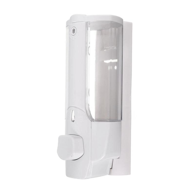 

Wall Mounted Shampoo Soap Dispenser Bathroom Shower Liquid Lotion Pump(White )