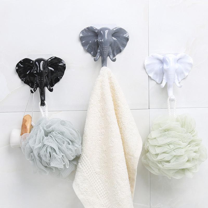 

2020 NEW Elephant Head Self Adhesive Wall Door Hook Hanger Bag Keys Sticky Holder #0205