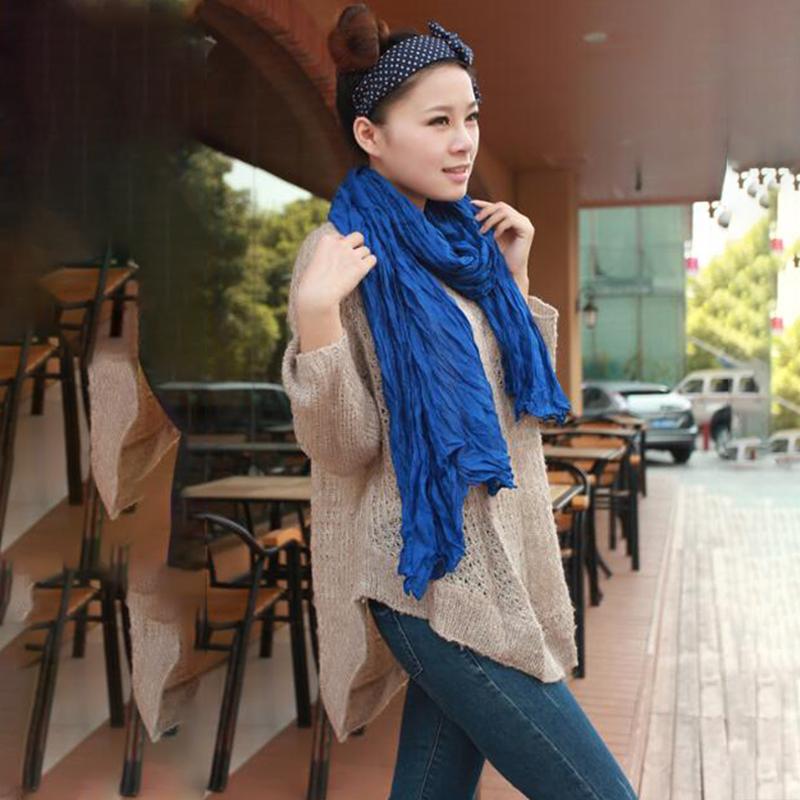 

Accesorios Woman 2020 Candy Color Women Long Scarf Soft Scarves Vintage Linen Hijab Capes Wraps Shawl Neckerchief