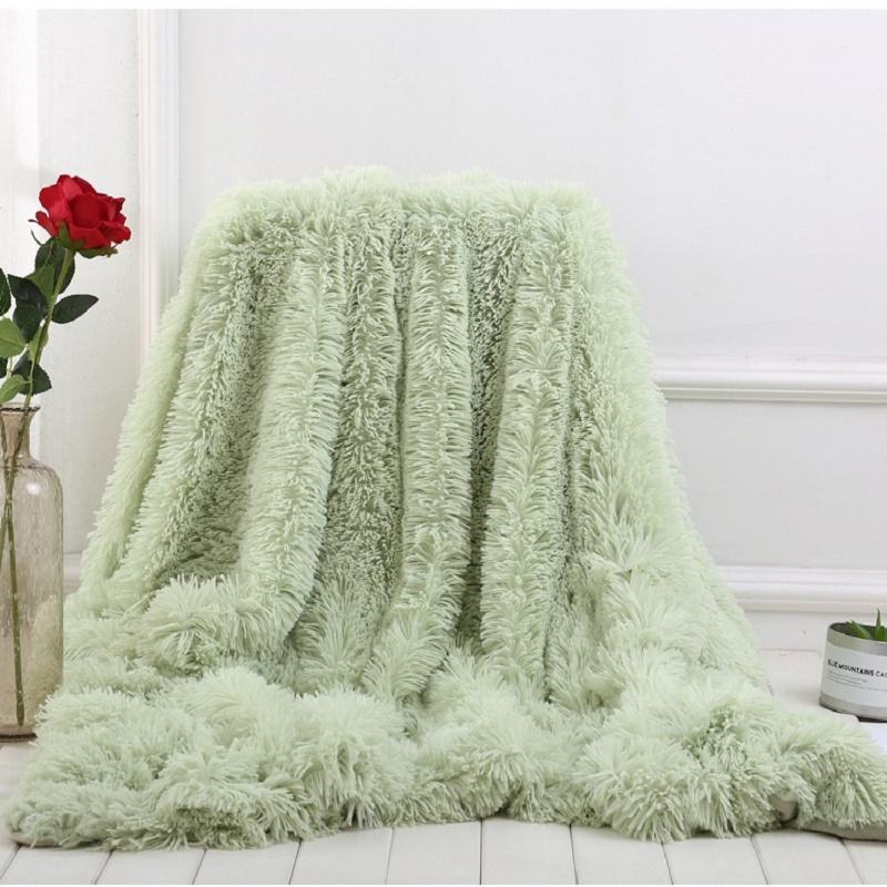 

White Super Soft Long Shaggy Fuzzy Fur Faux Fur Warm Elegant Cozy With Fluffy Sherpa Throw Blanket  160X200CM 13 colors1
