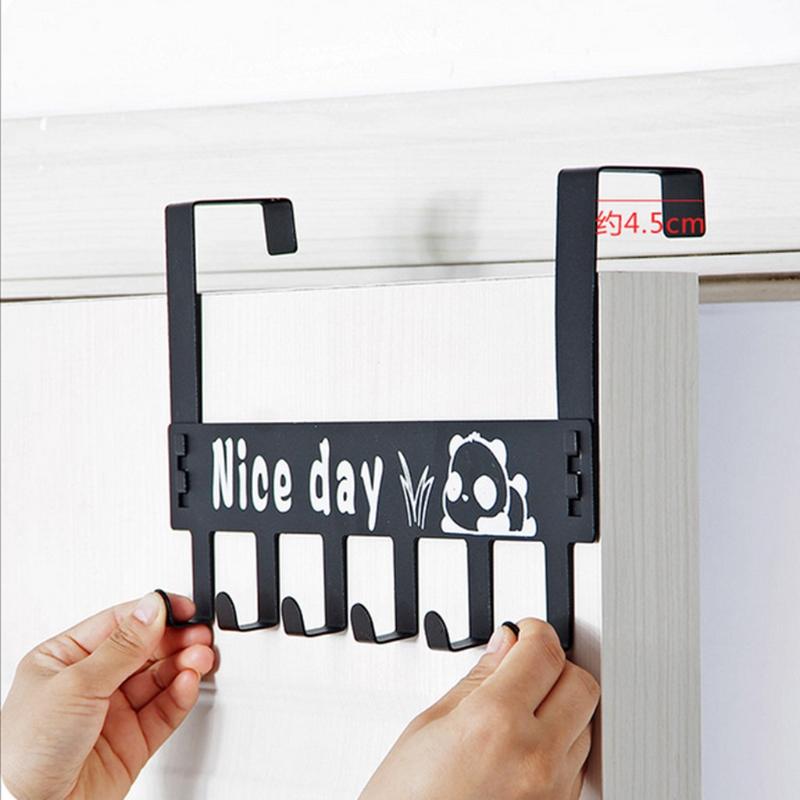 

Over-the-door Hook Rack Hooks Ganchos De Pared Colgador Llaves Metal Hanger Storage Holder Hanging Coat Hat Towel Bag