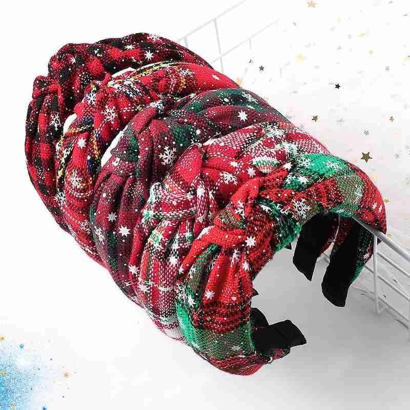 

Christmas Headband Decoration Knot Knot Headband Girl Christmas Hair Accessoires Ladies Navidad Diademas