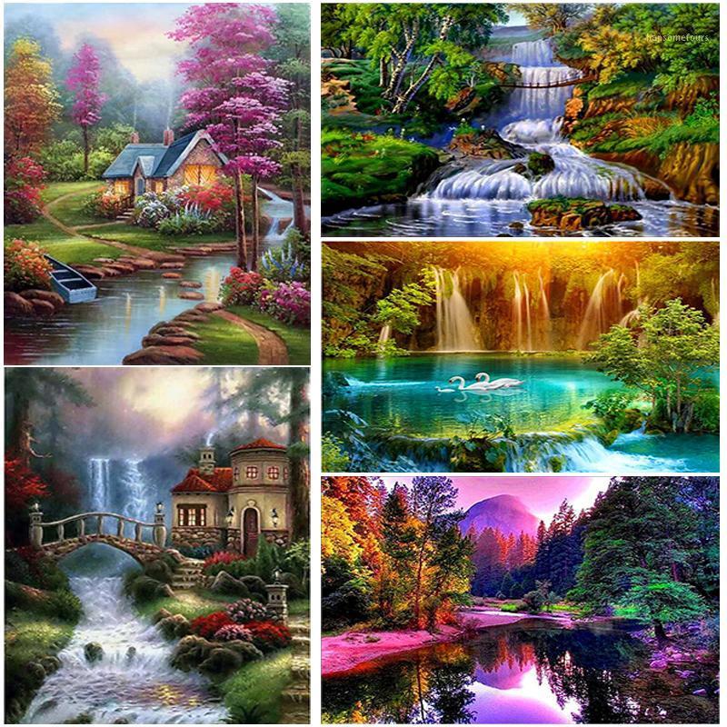 

DIY 5D Diamond Painting Waterfall Diamond Embroidery Full Square/Round Mosaic Rhinestones Landscape Cross Stitch Home Decor Gift1