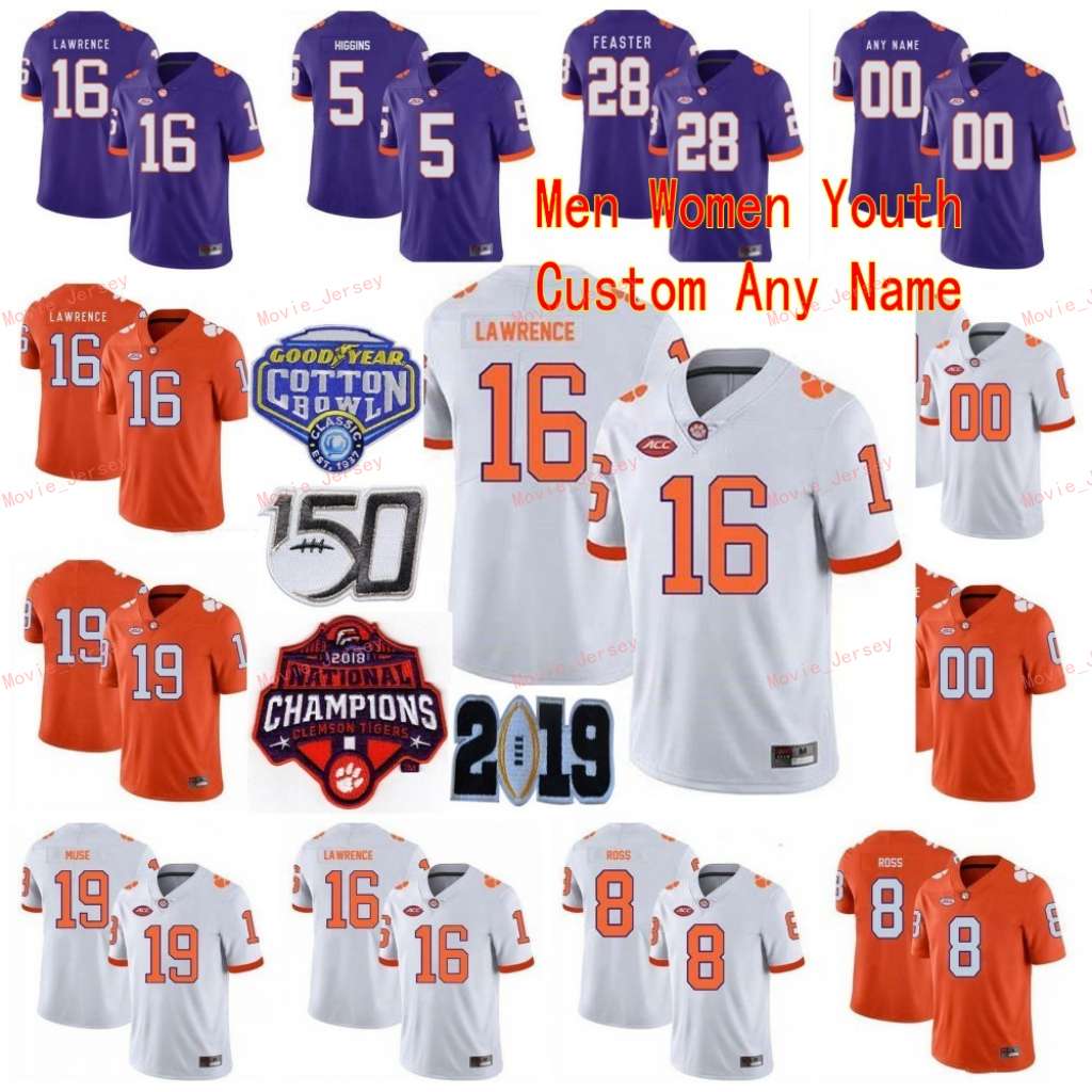 

Stitched Custom 2 Sammy Watkins 20 Brian Dawkins 23 Lyn-J Dixon 26 Adam Choice Clemson Tigers College Men Jersey, Mens orange with 2018 clemson champions