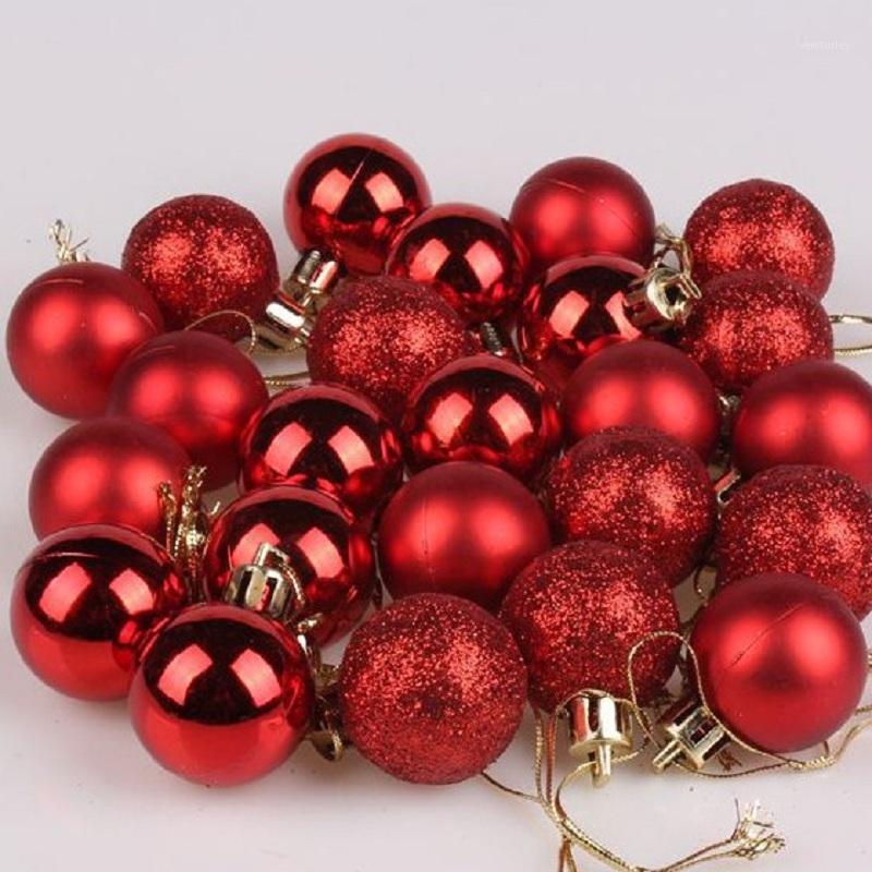 

24pcs 3cm Christmas Plastic Balls For Christmas Tree Decoration1