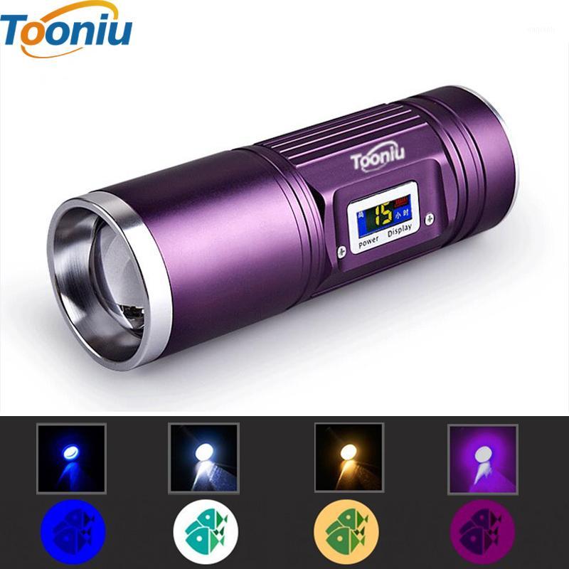 

Tooniu 30W Powerful LED Portable fishing lights 4 color USB charging searchlight zoomable Hiking torch lamp power display1